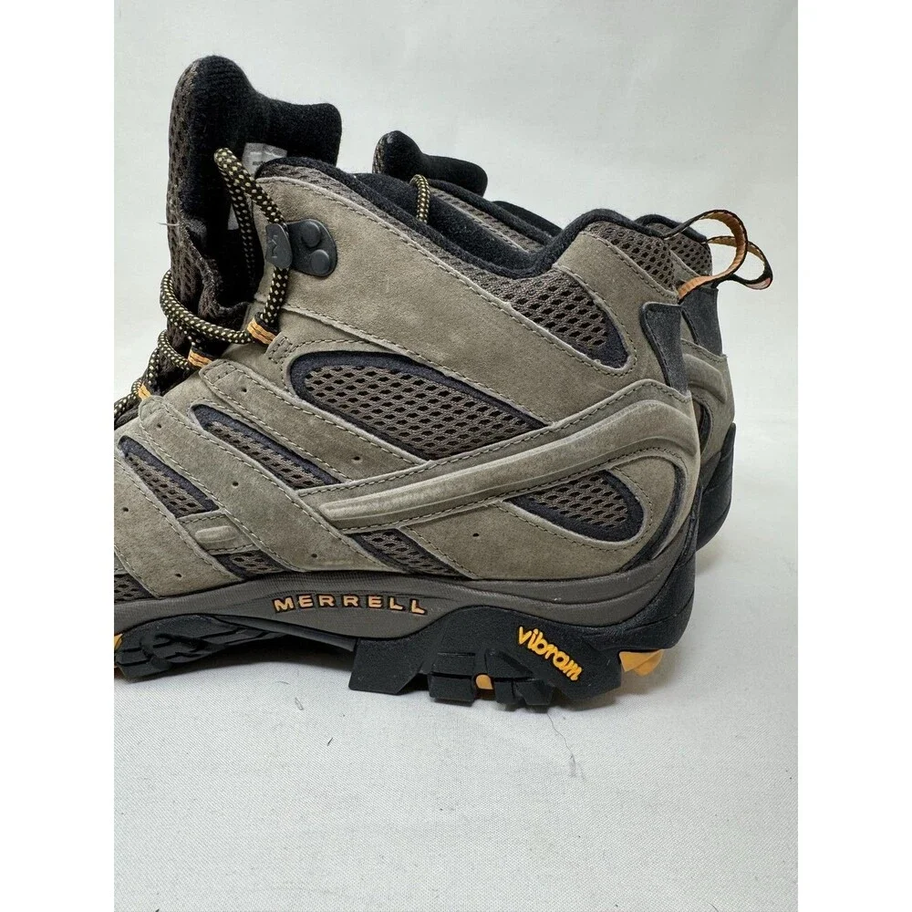 Merrell Moab 2 Mid Trail Hiking Boots Mens Size 14 Gray Suede Vibram J06045